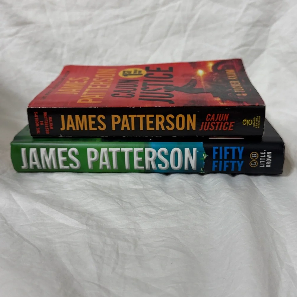 “Fifty Fifty” Hardcover & “Cajun Justice” Paperback Book Set by James Patterson - Picture 5 of 16